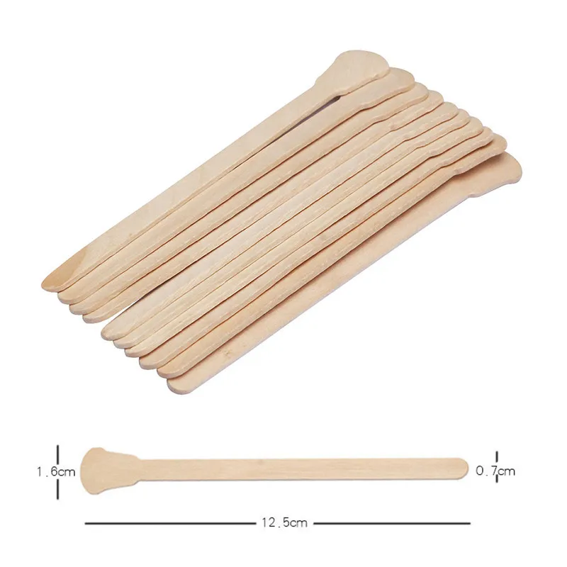 10 шт./лот одноразовые деревянные палочки для удаления волос депиляция языка шпатель для мужчин женщин TSLM2