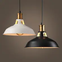 5 unids/lote Retro americano estilo Loft Estilo Vintage Industrial olla lámpara de luz colgante para la iluminación del hogar blanco y negro 110v 220v