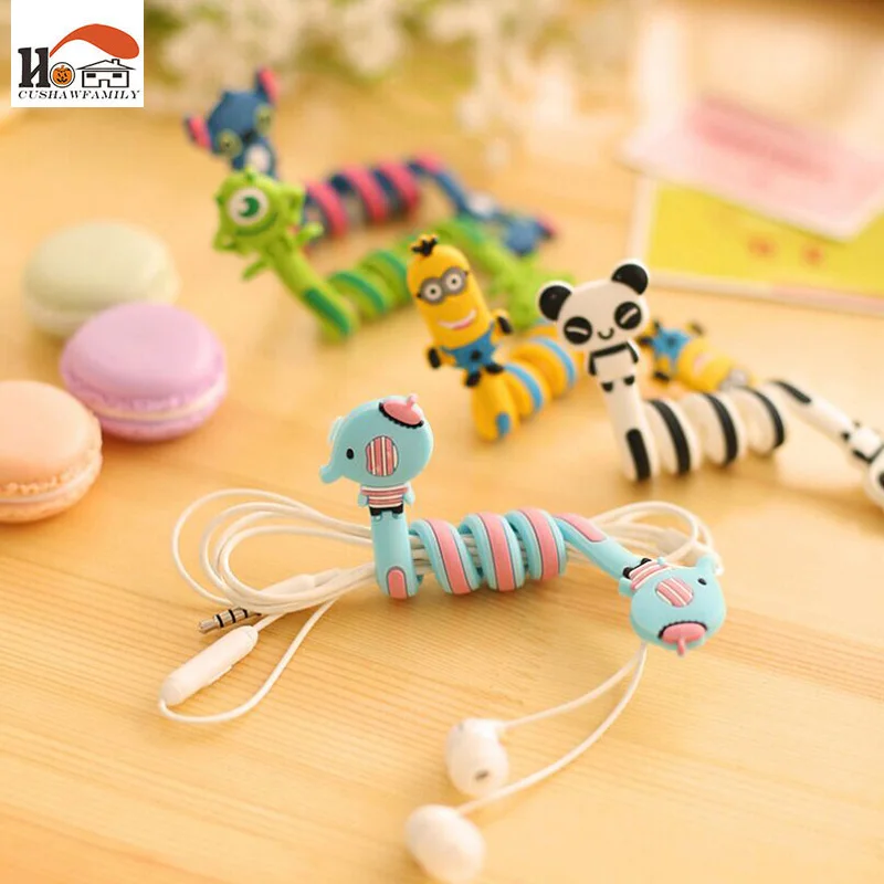 CUSHAWFAMILY cute Cartoon animal bobbin font b winder b font ear mechanism storage line hub multi
