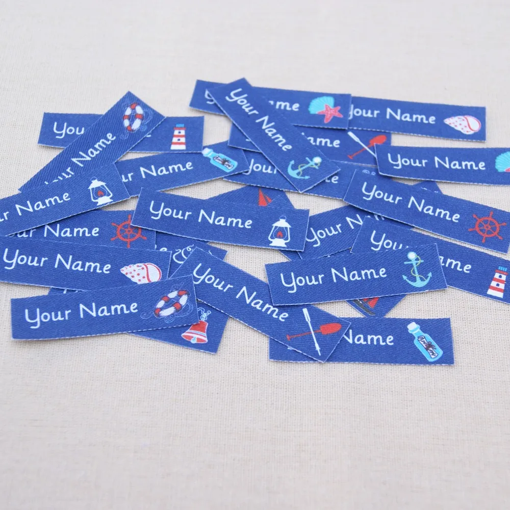 48 pieces Custom logo labels / brand personalized name tags for children iron on Clothing Labels Name Tags | Дом и сад