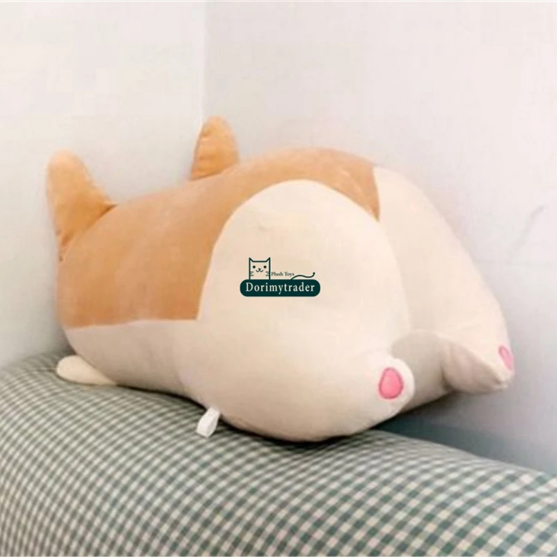 Dorimytrader Pop 60cm Big Anime Corgi Butt Plush Toys Cartoon Stuffed Soft Animals Dog Corgi with Fat Arse 24inches DY61646 (8)