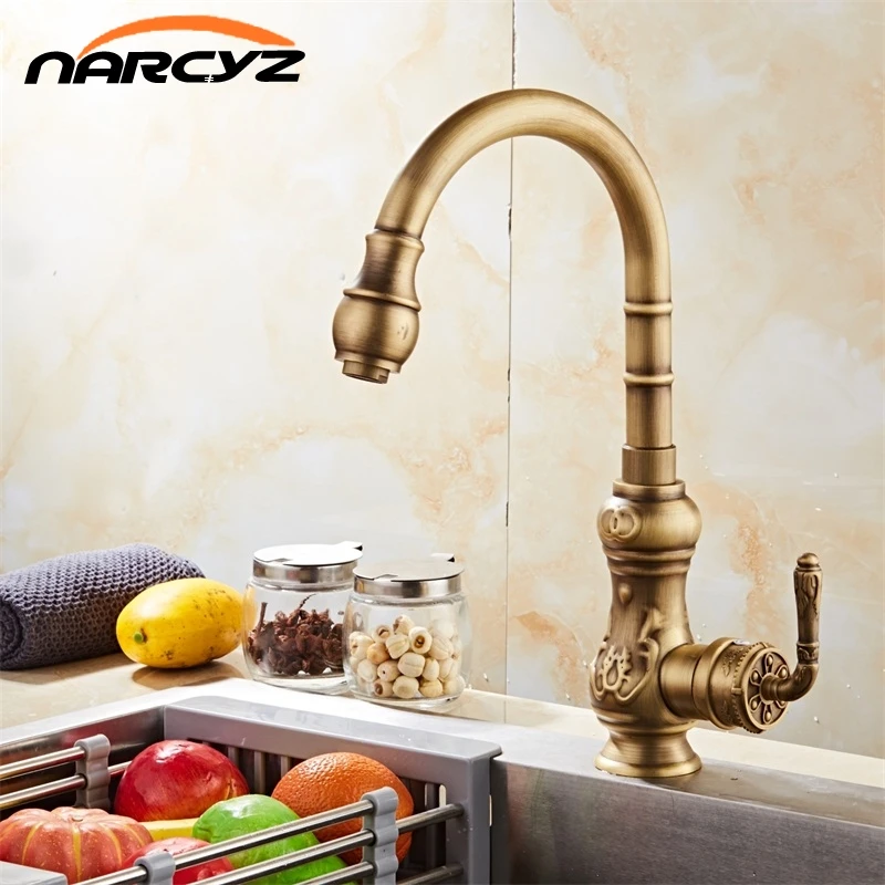Buy Fashion Style Kitchen Faucets Antique Bronze