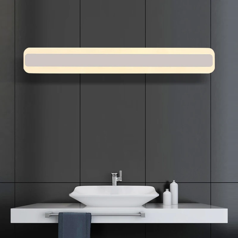 Современная 60 см Светодиодная лампа для ванной 85-265 в 20 Вт Водонепроницаемый муравьиный противотуманный зеркальный светильник в ванной комнате