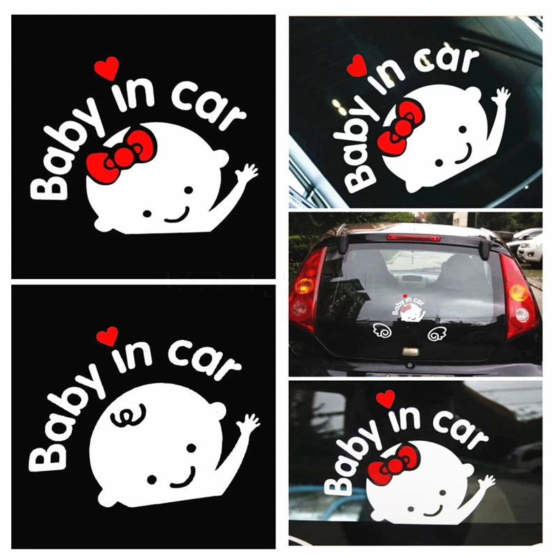 heldin verzekering ga verder Cartoon Car Sticker Boy Girl Baby In Car On Board Cars Acessories  Decoration Auto Stickers - Car Stickers - AliExpress