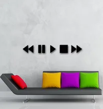 Adesivos de parede de Vinil Decal Botão Decoração Moderna Casa de Áudio e Vídeo