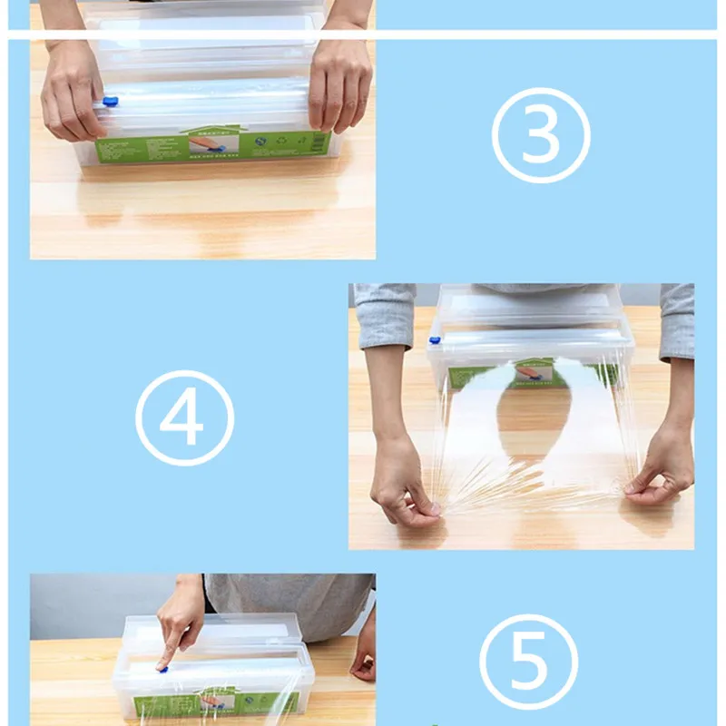 Large Cling Film Knife Waterproof Antifouling Plastic Wrap Dispenser Holder Foil and Cling Film Cutter Kitchen Tools (8)