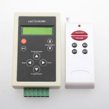 

dc 5-24v Ws2812b Pixel Rgb Led Controller with RF Remote Control Light Plastic Digital Rgb Controller