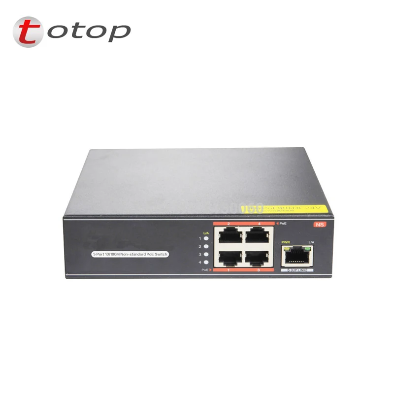Хорошее качество poe коммутатор волокна 4 порта POE + 1 Uplink PoE выход 15 W макс один порт
