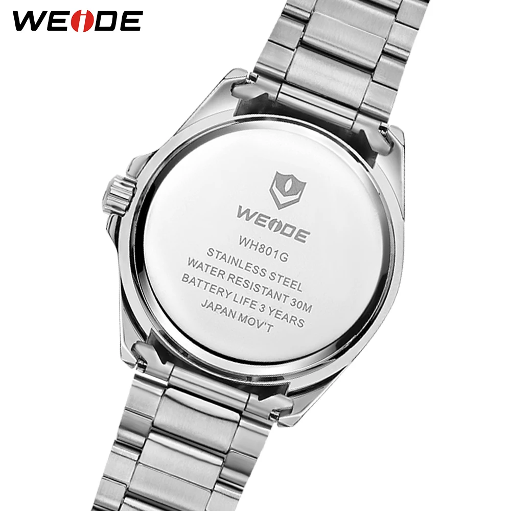 WEIDE Men Sports Watch Business Casual Analog Date Quartz Stainless Steel Strap Wrist watches Relogio Masculino Clock Horloges 