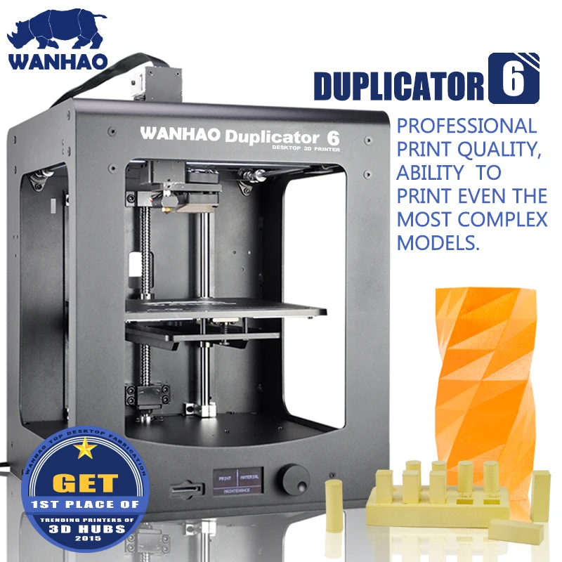 WANHAO 3d принтер новая версия Дубликатор 6 модель, ментальная рамка, высокое качество 3d принтер