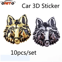 10 шт. Автомобильная Эмблема для кузова слово стикер 3D Эмблема багажника наклейки Логотип Украшение Металлическая голова Волка Тотем для всех автомобилей
