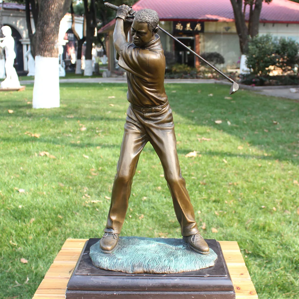 

Male tiger Woods golf movement bronze sculpture like works of art Home Furnishing decorations gift ornaments