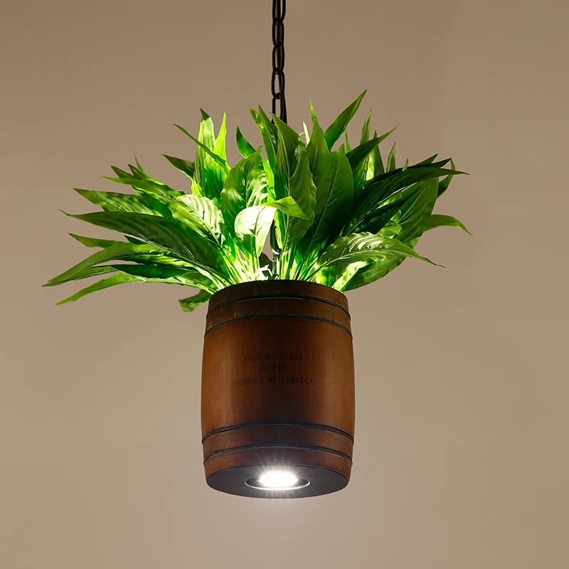 

American country plant walnut creative personality restaurant balcony designer wood pendant lights LO72513