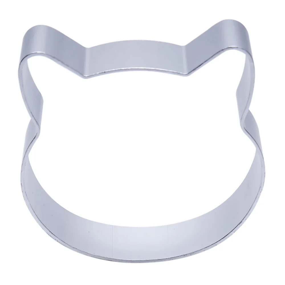 

Christmas mold Tools Aluminium Alloy Cat Head Shaped Fondant Cookie Cake Sugarcraft Plunger Cutter
