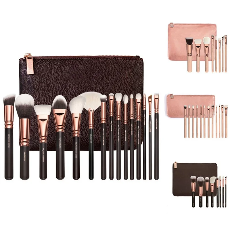 NEWZOEVA 8/12/15 PCS ROSE GOLDEN COMPLETE MAKEUP BRUSH SET Professional