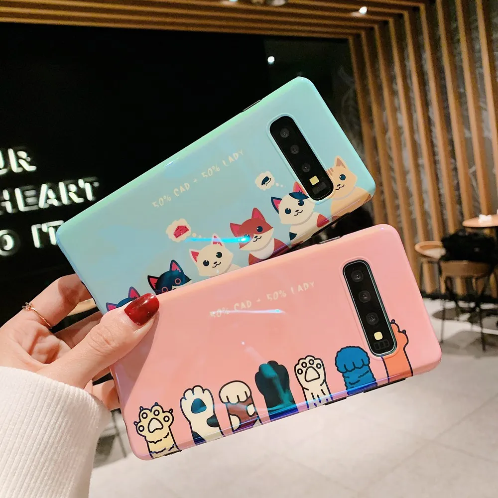 

Doraemon Cat Claw Phone Case For Samsung Galaxy S10e S10 Plus Blu-Ray Fashion Cartoon Soft Silicone Back Cover Cute Couple Cases