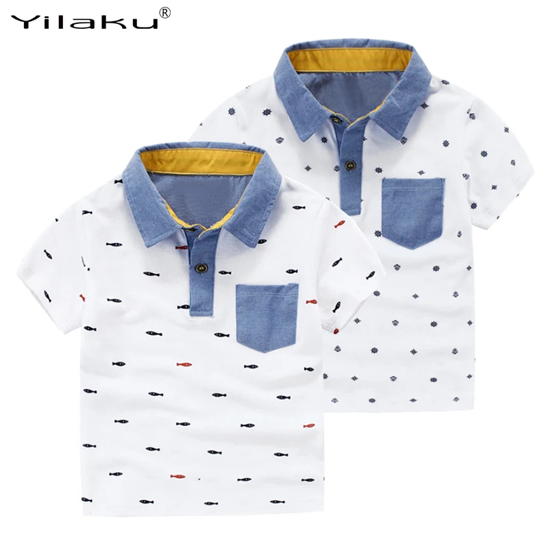 YILAKU рубашка для мальчика футболки мальчиков polos meninos мальчик детские детская