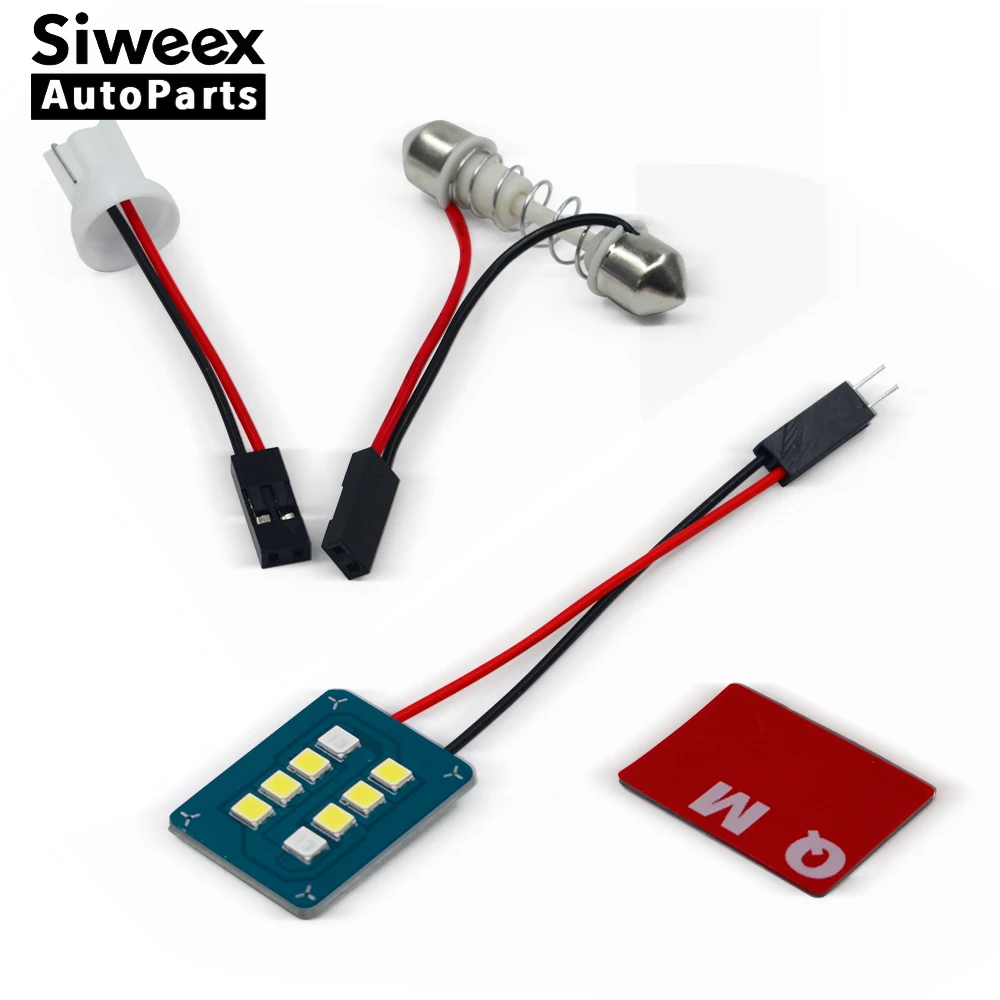 

1PCS White Blue T10 2835 8 SMD canbus Car Led Vehicle Panel Lamps Auto Interior Reading Lamp Bulb Light Dome Festoon DC 12v