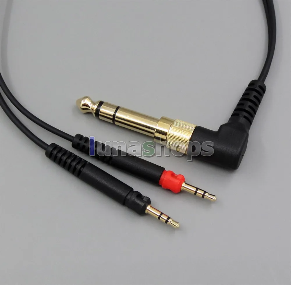 2m long 6.5mm 3.5mm Plugs Headphone Earphone Stereo Cable For ATH R70X