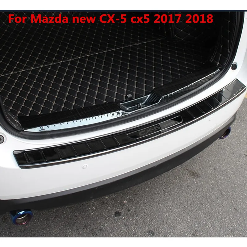 

304 stainless steel Rear bumper Protector Sill Trunk Tread Plate Trim For Mazda new CX-5 cx5 2017 2018 Car styling