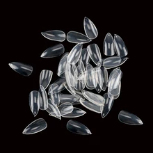 Faux ongles Stiletto transparents courts, couverture complète, pointes d'art, Design, outils de maquillage essentiels, nouveauté, 500 pièces + 100 pièces