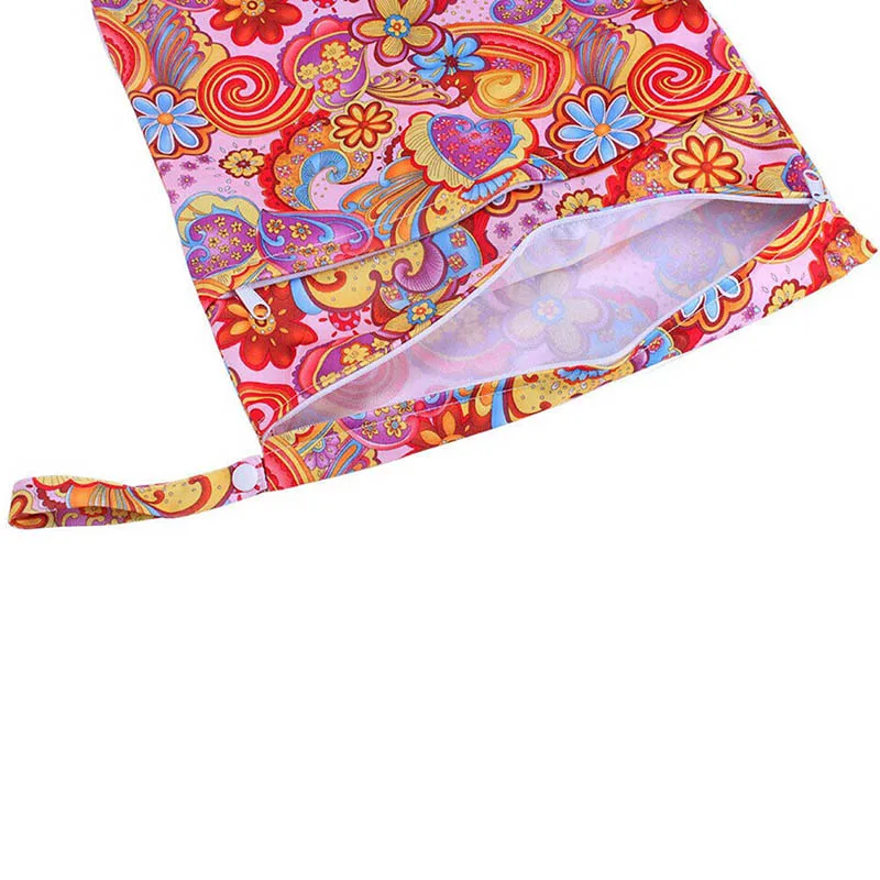 Полезная водонепроницаемая сумка для подгузников многоразовая на молнии детская тканевая пеленка влажная сухая сумка для плавания - Цвет: G