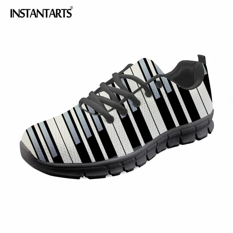 INSTANTARTS/; Лидер продаж; мужская повседневная обувь на плоской подошве; музыкальные ноты с фортепианной клавиатурой; сетчатые кроссовки с принтом; дышащие удобные мужские кроссовки - Цвет: H7397BAQ