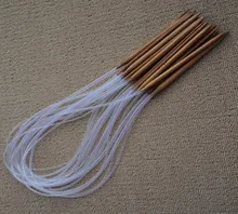 New 18Pairs 18sizes 80cm 32″ Circular Nature Bamboo Carbonized Knitting Needles