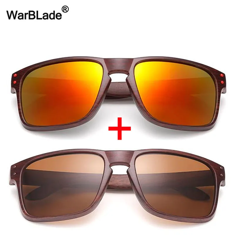 WarBLade Модные мужские солнцезащитные очки бамбуковые деревянные брендовый дизайн