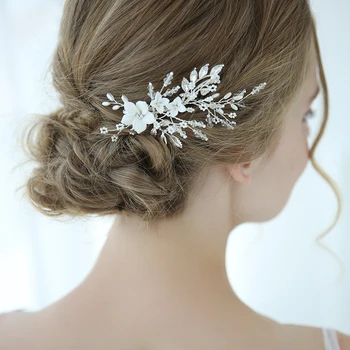 

Trendy Crystal Hair Ornaments flower Bridal Jewelry Wedding Hair Accessories Headpiece Girl's Party Headdress Jewelery