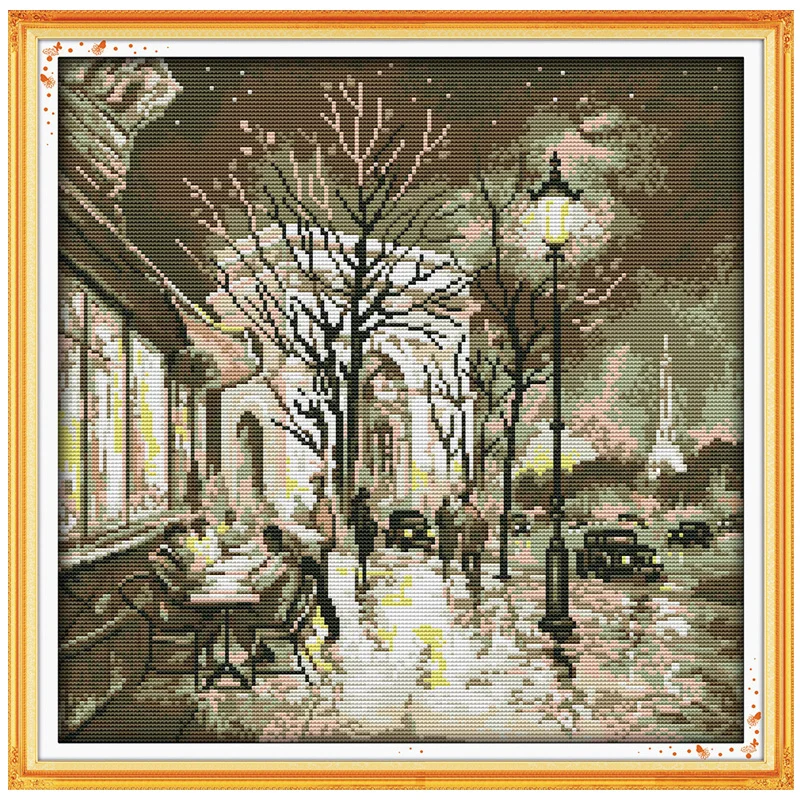 

oneroom The beauty of the night Counted Cross Stitch 11 14CT Cross Stitch Set Scenery Cross-stitch Kit Embroidery