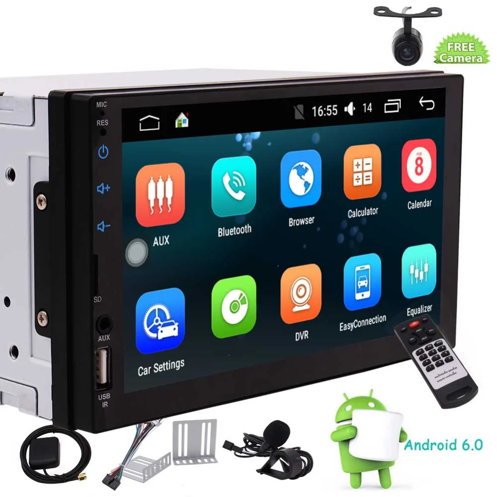Beli D Cermin Link Pemain 1 GB DDR3 + 16 GB NAND Memori Bluetooth 1080 P Video Player Universal Double 2 din Android 6.0 Di Dash Mobil GPS Jual D Cermin Link Pemain 1 GB DDR3 + 16 GB NAND Memori Bluetooth 1080 P Video Player Universal Double 2 din Android 6.0 Di Dash Mobil GPS
