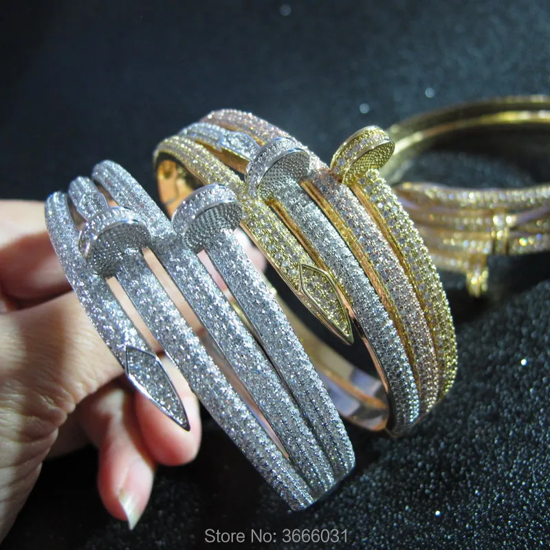 Кубический цирконий браслет белый/золото-цветные браслеты женские вечерние ювелирные изделия