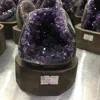 700g Natural Uruguay Purple Amethyst Hole Quartz Crystal+stand 1