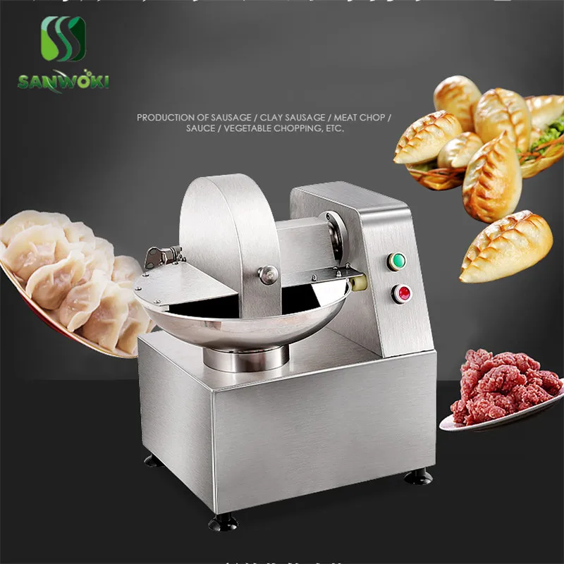 

Commercial Meat Grinder Chopper bowl cutter machine Electric bowl cutting Machine 60kg/h dumplings buns stuffing machine