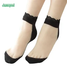 CHAMSGEND Willbeen ультратонкие прозрачные красивые кружевные эластичные короткие носки с кристаллами Мода Jan20