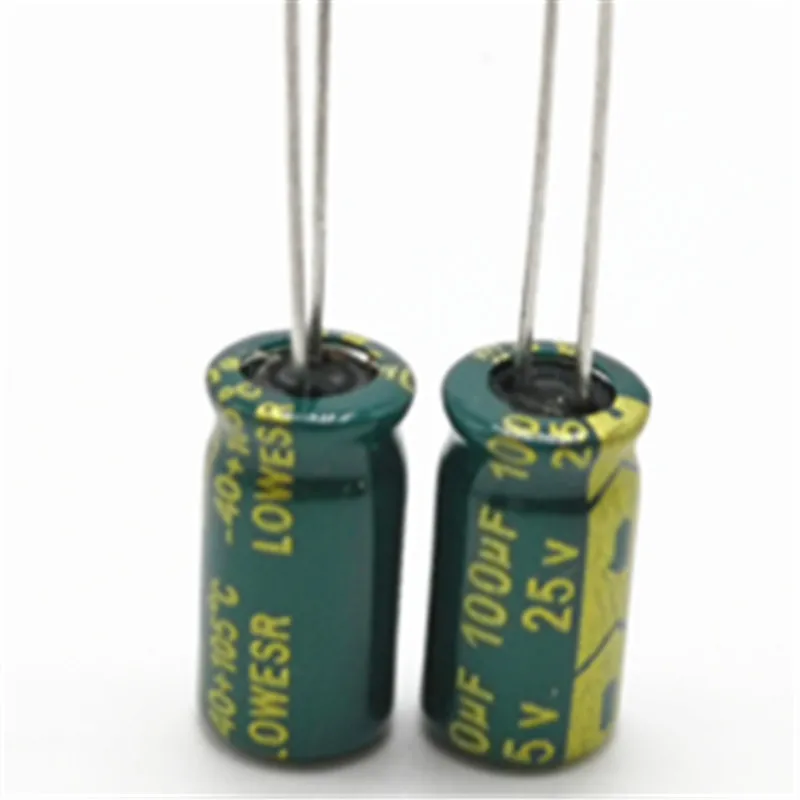 

100pcs 25V 100UF 6*12 high frequency low impedance aluminum electrolytic capacitor 100uf 25v