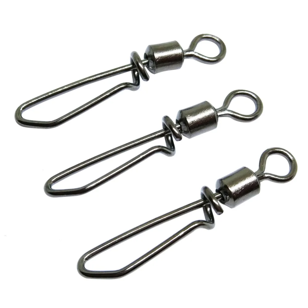 F2017 1000pcs Swivel Fishing tackle swivels&snaps Rolling Swivels With
