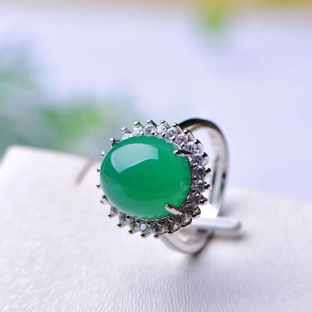 

Aladdin Sale Price for Good Remarks Ring Surface Nature Chrysoprase Loose beads With 925 Sterling Silver for Woman Love gift