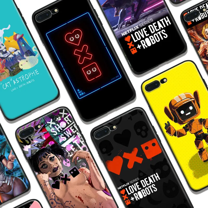 

Love Death Robots tv series Soft Silicone Tempered Glass For iPhone 5 5s Se 6 6s 7 8 Plus X XR XS 11 Pro MAX Phone Case Cover