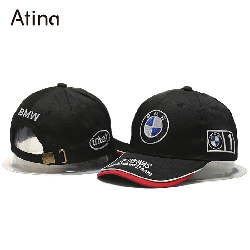 Embroidery Flat Baseball Hat For BMW Logo Men Women Vintage Washed ...