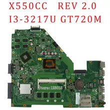 Orginal Laptop motherboard X550CC X550CA REV2.0 onboard I3-3217U Processor NVIDIA GeForce GT720M mainboard 100% tested