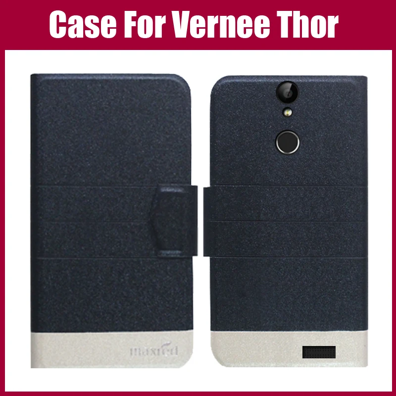 

Vernee Thor Case New Arrival 5 Colors Fashion Flip Ultra-thin Leather Protective Cover For Vernee Thor Case