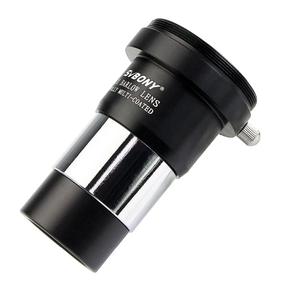 SVBONY 1.25'' 2X Barlow Lens Telescope M42X0.75
