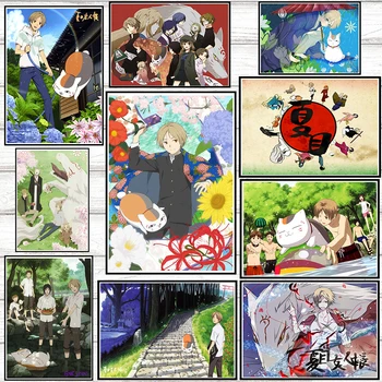 

Natsume Yuujinchou Coated paper Poster Japanese anime Bar Cafe Living Room Dining room Wall stickers 42*30cm