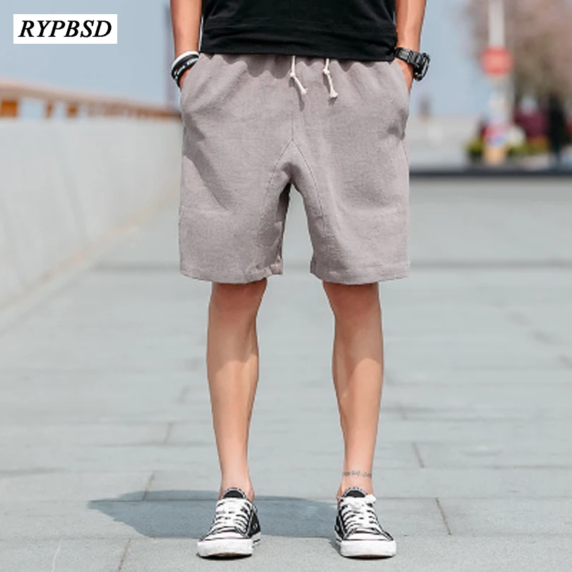 Japanese Style New Male Shorts Casual Linen Short Men Loose Fashion ...