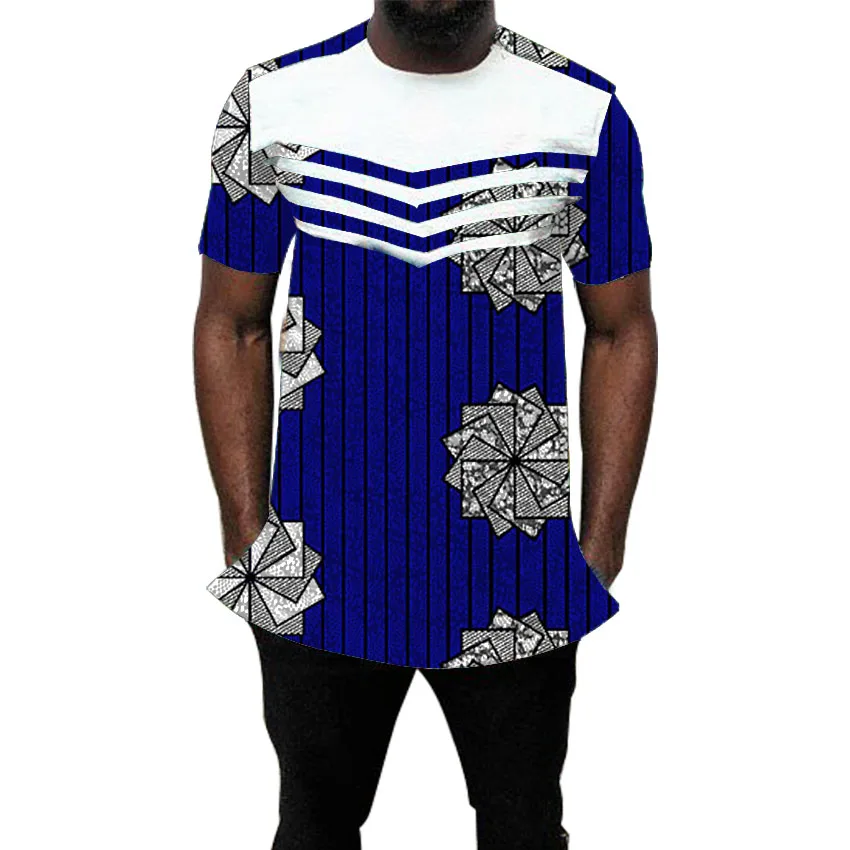 Ankara print shirt for men short sleeve top patchwork ankara shirt man ...