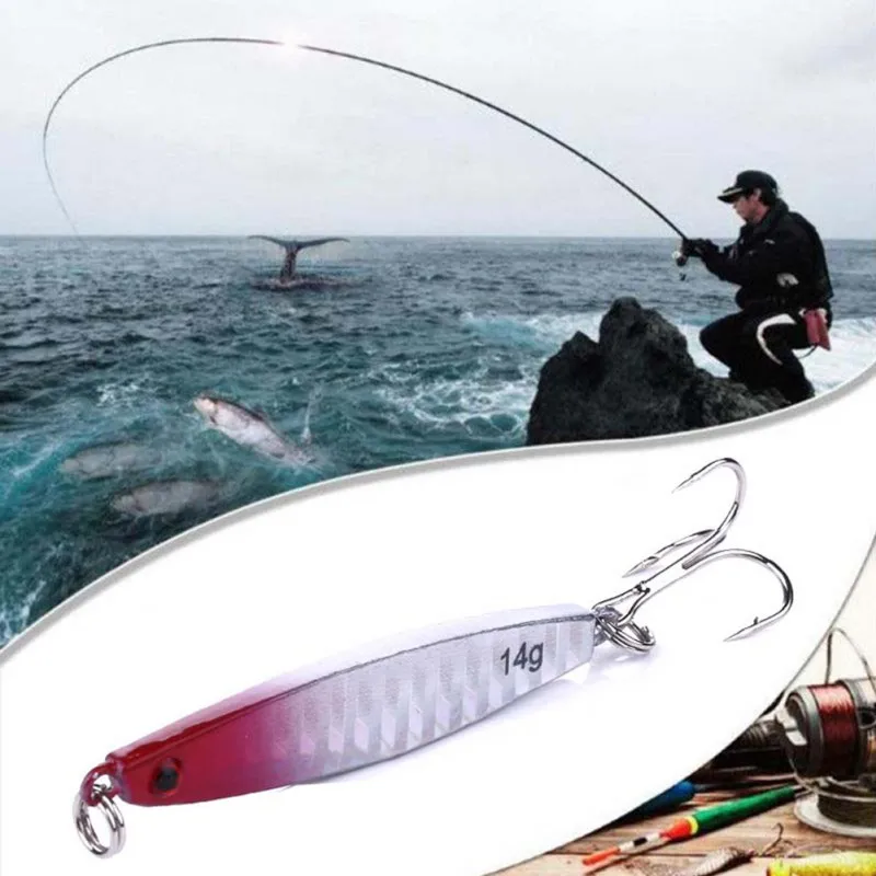 

1 pcs Metal Lure Fishing Spoon Sea Fishing Hard Lure Bait Spoon Fishing Tackle 14g 6cm Metal Jigging lures ST