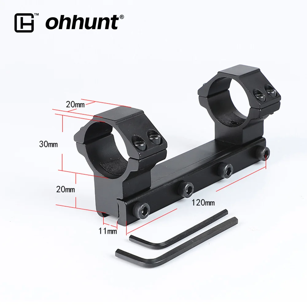 Ohhunt 2 шт. Тактический ласточкин хвост. 22 Airgun 11 мм цельный рельс высокопрофильные Монтажные кольца 30 мм кольцо моноблок для охоты прицел