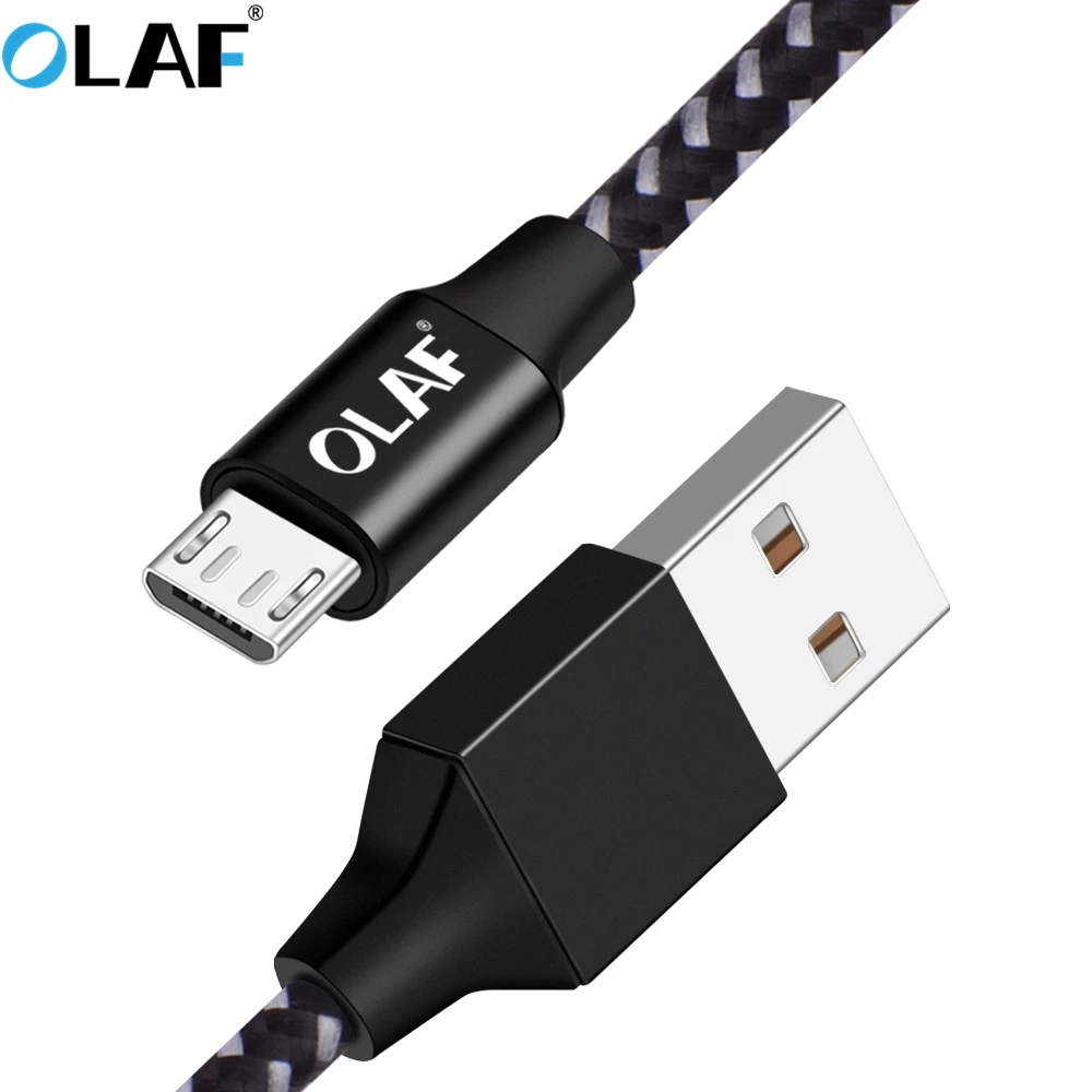 Кабель Micro USB Олаф нейлоновый плетеный кабель для быстрой зарядки мобильного